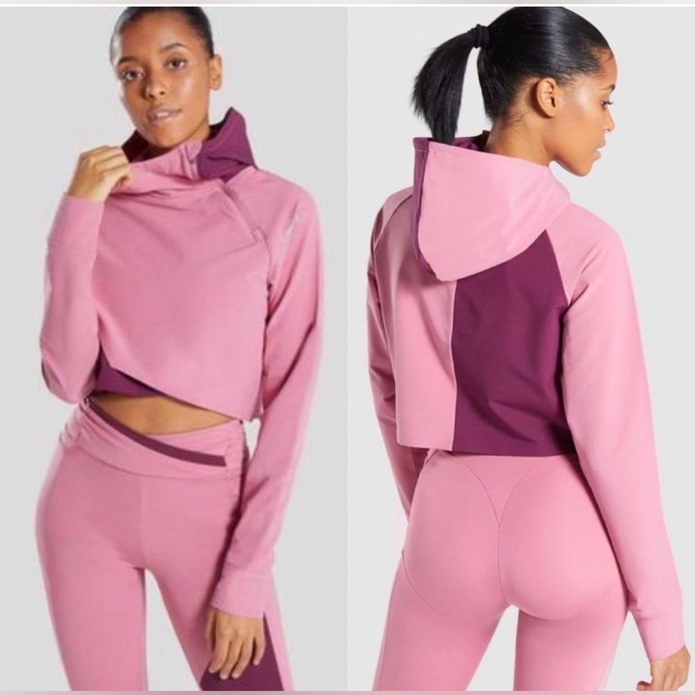 Gymshark Asymmetrical Cropped Athletic Hoodie